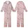 Women's Pastel Pink 30-Day Goal Pajamas: Minimalist Script Grid Sleep Set Kid Satin Pajamas Set - 1