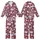 Dogs & Cats Ruby Red Satin Pajamas: Cozy Fluffy Puppy Vector Art Sleep Set Kid Satin Pajamas Set - 1