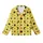 Celestial Enthusiast: Vibrant Lemon Yellow Black Star Moon Seamless Graphic Fashion Accent Kid Satin Pajamas Set - paJFgkZO2Q