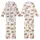 Corgi Lovers' Christmas Pajamas: Playful All-Over Cartoon Corgi Print & Pink Hearts - Polyester Spandex Sleep Set Kid Satin Pajamas Set - 1