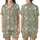 Bridesmaid & Bridal Party Personalized Sage Green Rose Print Satin Long Sleeve Pants Pajamas Set Satin Short-Sleeve Pajamas Set - w2cheG1iuz