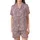 Bridesmaid & Bride Silky Satin Pajamas: Removable Feather Cuff Sleep Set - Luxurious Wedding PJs Satin Short-Sleeve Pajamas Set - 2