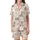 Cozy Dreamer's Fuzzy Teddy Bear Pajamas: Hand-Drawn Crochet Style Pattern - Sleep Set Satin Short-Sleeve Pajamas Set - 2