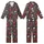 Festive Spirit: Scattered Candy Cane Gingerbread Mug Snowflake Pattern - Flat Graphic Print Kid Satin Pajamas Set - GqbGMbFxGA