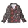Festive Spirit: Scattered Candy Cane Gingerbread Mug Snowflake Pattern - Flat Graphic Print Kid Satin Pajamas Set - VIbCcGZzIT