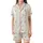 Cozy Loungers' Intricate Cream Cable Knit & Scattered Red Cherry Print Fleece Sleep Set Satin Short-Sleeve Pajamas Set - 2