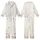 Cozy Loungers' Intricate Cream Cable Knit & Scattered Red Cherry Print Fleece Sleep Set Kid Satin Pajamas Set - 1