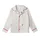 Cozy Loungers' Intricate Cream Cable Knit & Scattered Red Cherry Print Fleece Sleep Set Kid Satin Pajamas Set - 2