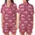 Greyhound Lovers' Fuchsia Pink Abstract Greyhound Folk Art Floral Geometric Repeat Satin Short-Sleeve Pajamas Set - 1