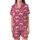 Greyhound Lovers' Fuchsia Pink Abstract Greyhound Folk Art Floral Geometric Repeat Satin Short-Sleeve Pajamas Set - 2
