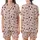 Women's Pajama Set: Playful Pastel Pink Hearts & Dark Brown Dots Sewing Project Satin Short-Sleeve Pajamas Set - 1