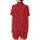 Women's Vibrant Red Ostrich Feather Trim & Plume Pattern Luxurious Sleep Set Satin Short-Sleeve Pajamas Set - 3