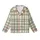 Women's Rustic Khaki Green Plaid Linen Comfort Ensemble Kid Satin Pajamas Set - 2