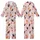 Cat Mom Women's Valentine Illustrative Cuddling Cats & Red Hearts Polyester Spandex Pajamas Set Kid Satin Pajamas Set - 1