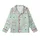 Dog Lovers' Minimalist Flat Art Fluffy Long-Haired Dog Seamless Pattern Mint Green Charcoal Off-White Kid Satin Pajamas Set - 2