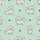 Dog Lovers' Minimalist Flat Art Fluffy Long-Haired Dog Seamless Pattern Mint Green Charcoal Off-White Kid Satin Pajamas Set - 4