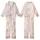 Bridesmaid Blush Rose Peony Lace Satin Ruffle Cami Monogrammed Sleep Set Satin Short-Sleeve Pajamas Set - 1