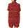 Royal Style Enthusiasts' Ruby Red King Queen Crown Matte Gold Rose Gold Script Seamless Pattern Satin Short-Sleeve Pajamas Set - 3iZLh8ANDC