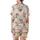 Bridesmaid & Bridal Party Delicate Rose & Lace Personalized Name Satin Camisole Sleep Set Satin Short-Sleeve Pajamas Set - 3