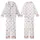 DIY Pajamas Set Pattern PDF: Pale Pink Stripes, Sewing Needles, Stars & Zzz Motifs Kid Satin Pajamas Set - 1