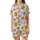 Pancakes & Pajamas Whimsical Golden Breakfast Food & Aqua Pink Confetti Pattern Sleep Set Satin Short-Sleeve Pajamas Set - M-nCkad2Xt