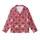 Dog Lovers' Elegant Crimson Red White HH Monogram Scrollwork Tan Dog Seamless Pattern Kid Satin Pajamas Set - zZiwf7FOsP