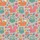 Whimsical Style Lovers' Hand-Drawn Orange Fox Teal Owl Pink Squirrel Floral Taupe-Grey Satin Short-Sleeve Pajamas Set - 4