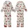 Winter Season Lovers' Rustic Beige Red Plaid Animal Forest Muted Pine Tree Snowflake Pattern Kid Satin Pajamas Set - KGZrKggXYK