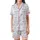 Sleepyhead's Whimsical Periwinkle Doodle All-Over Pattern Satin Short-Sleeve Pajamas Set - -Isn8tVgh8