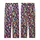 Abstract Style Lovers' Vibrant Multi-Color Organic Shape Scatter Design Solid Black Background Kid Satin Pajamas Set - 54Irp-N5AA