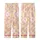 Retro Style Enthusiasts Cheerful Groovy Pastel Pink Yellow Checkerboard Warped Grid White Daisy Design Kid Satin Pajamas Set - 3