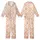 Retro Style Enthusiasts Cheerful Groovy Pastel Pink Yellow Checkerboard Warped Grid White Daisy Design Kid Satin Pajamas Set - 1