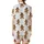 Festive Gingerbread Friends Pattern: Six Expressive Cookie Characters Holiday Sleep Set Satin Short-Sleeve Pajamas Set - 3