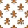 Festive Gingerbread Friends Pattern: Six Expressive Cookie Characters Holiday Sleep Set Satin Short-Sleeve Pajamas Set - 4
