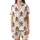 Festive Gingerbread Friends Pattern: Six Expressive Cookie Characters Holiday Sleep Set Satin Short-Sleeve Pajamas Set - 2
