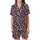 Abstract Style Lovers' Vibrant Multi-Color Organic Shape Scatter Design Solid Black Background Satin Short-Sleeve Pajamas Set - kMvYbevyRQ