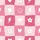 Playful Spirits' Vibrant Pastel Pink Wavy Checkerboard Smiling Faces Hearts Pattern Kid Satin Pajamas Set - 4