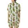 Retro Christmas Pickle Pajamas Set: Whimsical Cartoon Pickles with Santa Hats, Antlers & String Lights Satin Short-Sleeve Pajamas Set - 3
