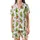Retro Christmas Pickle Pajamas Set: Whimsical Cartoon Pickles with Santa Hats, Antlers & String Lights Satin Short-Sleeve Pajamas Set - 2
