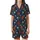 Women's Ocean Octopus Pajamas: Vintage Marine Life Print - Polyester Spandex Sleep Set Satin Short-Sleeve Pajamas Set - ePd8hR7Pqk
