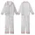 Women's Pure White Black Line Art Delicate Abstract Botanical Repeating Pattern Kid Satin Pajamas Set - oYkKuaHvh9