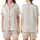 Women's Whimsical Pink-Coral Floral Cotton Muslin Pyjama Set with Pockets Satin Short-Sleeve Pajamas Set - zRI92xczmq