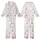 Girls' Watercolor Slumber Party Pajamas: Pink Pizza, Sleep Mask & Movie Night Print Kid Satin Pajamas Set - 1