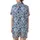 Women's Delicate Butterfly Swarm Pastel Silk Pajama Set: Sky Blue Sleepwear Satin Short-Sleeve Pajamas Set - 3