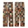 Women's Halloween Patchwork Sleep Set: Quilted Ghost Bat Pumpkin Skull Folk Art Design Kid Satin Pajamas Set - 3
