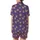 Cat Lovers' Whimsical Lavender Purple Smiling Tabby Kitten Heads & Playful Line Art Cats Pattern Satin Short-Sleeve Pajamas Set - 3