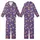 Cat Lovers' Whimsical Lavender Purple Smiling Tabby Kitten Heads & Playful Line Art Cats Pattern Kid Satin Pajamas Set - 1