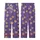 Cat Lovers' Whimsical Lavender Purple Smiling Tabby Kitten Heads & Playful Line Art Cats Pattern Kid Satin Pajamas Set - 3