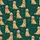 Golden Retriever Lovers' Festive Forest Green Christmas Golden Retriever Pattern with Santa Hats, Scarves, Holly & Snowflakes Kid Satin Pajamas Set - 4