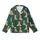 Golden Retriever Lovers' Festive Forest Green Christmas Golden Retriever Pattern with Santa Hats, Scarves, Holly & Snowflakes Kid Satin Pajamas Set - wDXLL0Vx3M